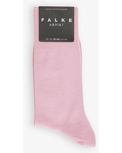 FALKE Airport Stretch-wool Blend Socks - Pink