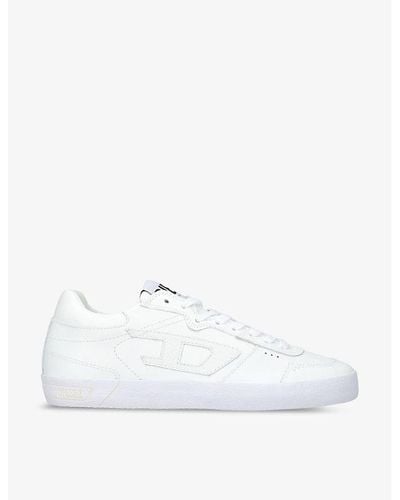DIESEL Leroji Logo-print Leather Low-top Sneakers - White