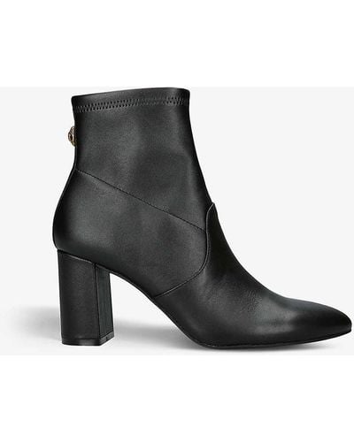 Kurt Geiger Langley Pointed-toe Leather Ankle Boots - Black