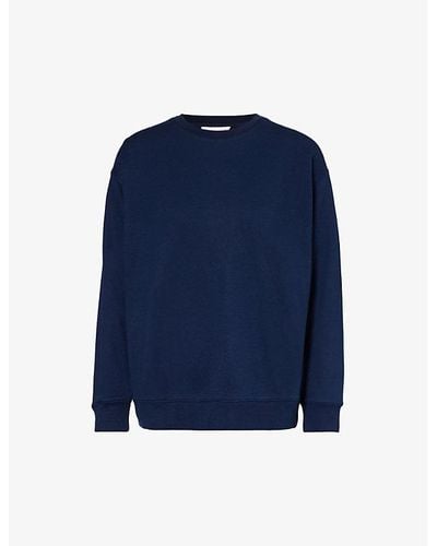 Derek Rose Vy Quinn Relaxed-fit Cotton-blend Sweatshirt - Blue
