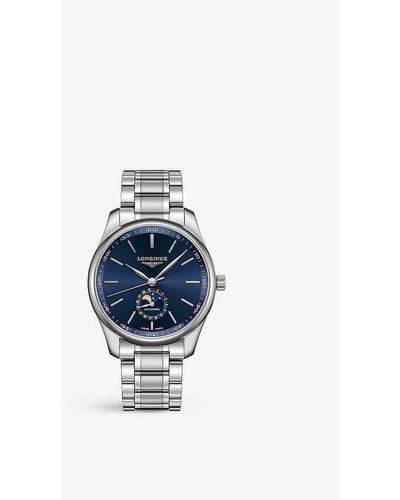 Longines L29194926 Master Collection Moonphase Stainless Steel Automatic Watch - Metallic