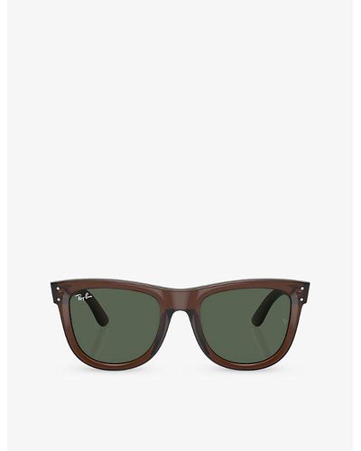 Ray-Ban Rbr0502s Wayfarer Reverse Square-frame Injected Sunglasses - Green