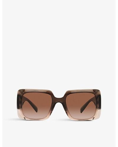 Versace Ve4405 Square-frame Acetate Sunglasses - Brown