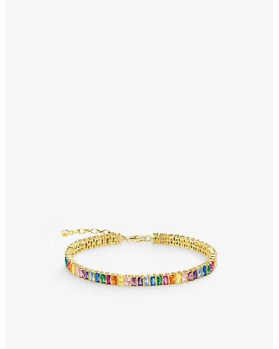 Thomas Sabo Rainbow 18ct Yellow Gold-plated Sterling Silver And Gemstone Bracelet - Multicolor