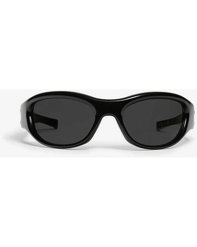 Gentle Monster Maison Margiela X Mm003-01 Aviator-frame Acetate Sunglasses - Black