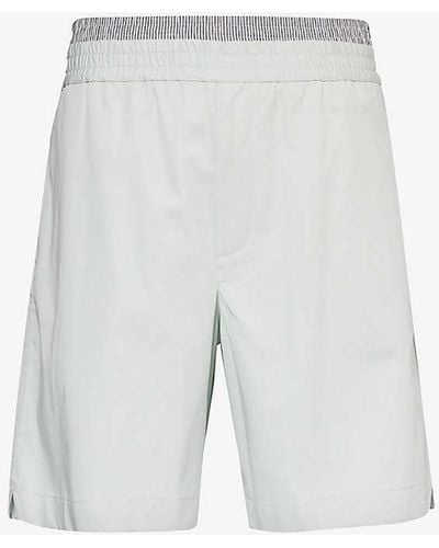 Bottega Veneta Double-waistband Relaxed-fit Cotton-twill Shorts - White