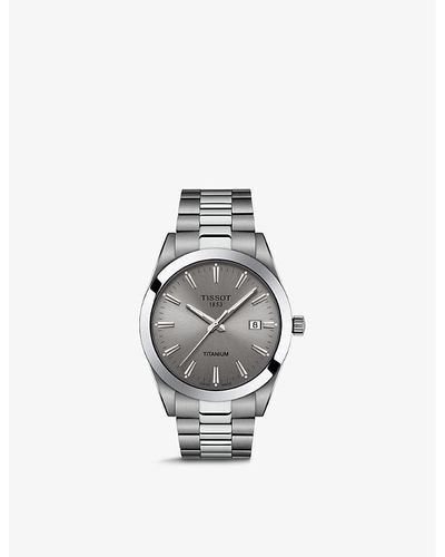 Tissot T1274104408100 Gentleman Titanium Quartz Watch - Gray