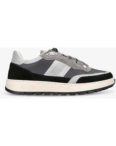 Collegium Pillar Trail Contrast-panel Leather And Suede Low-top Trainers - White