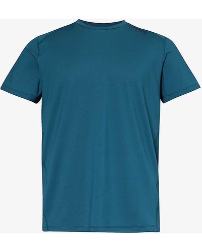 Björn Borg Athletic Brand-print Stretch Recycled-polyester T-shirt - Blue
