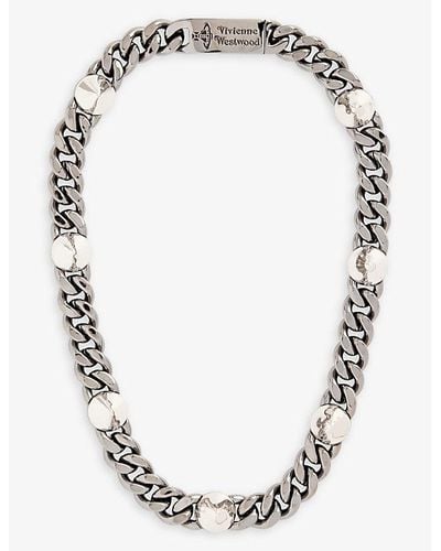 Vivienne Westwood Elettra Stud-embellished Brass Necklace - Metallic
