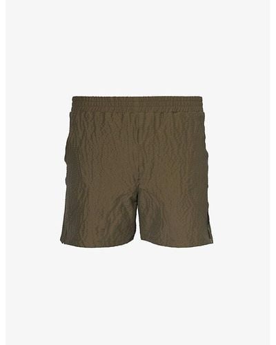 Saul Nash Seersucker-textured Elasticated-waist Shell Shorts X - Green