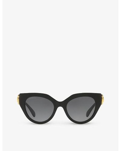 Gucci Gc002117 gg1408s Cat-eye-frame Acetate Sunglasses - Gray