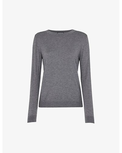 Whistles Annie Glitter-embellished Knitted Sweater - Grey
