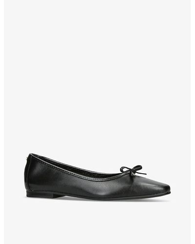 Carvela Kurt Geiger Mya Bow Pointed-toe Leather Shoes - Black