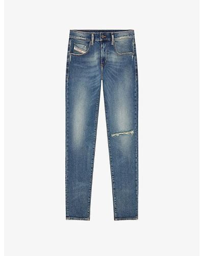 DIESEL 209 D-strukt Faded-wash Slim-fit Stretch-denim Jeans - Blue