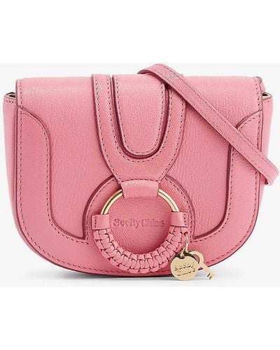 See By Chloé Hana Mini Branded Leather Bag - Pink