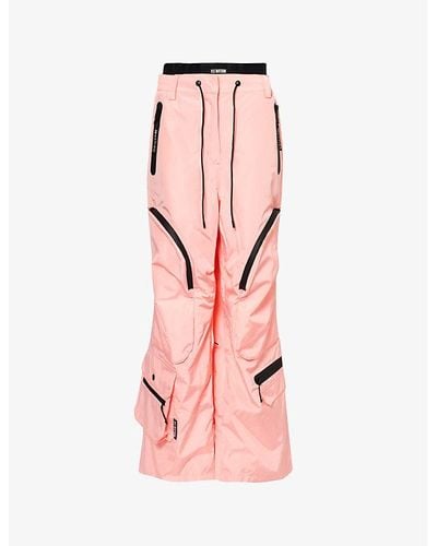 P.E Nation Saroma Wide-leg Mid-rise Recycled-polyester Ski Trouser - Pink