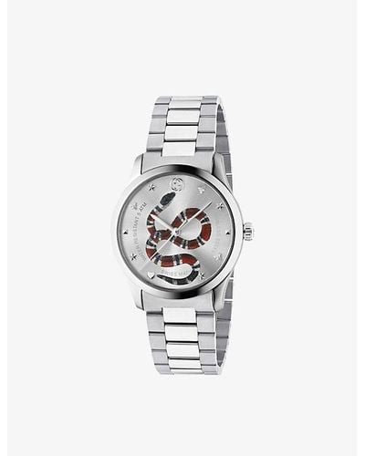 Gucci Ya1264076 G-timeless Stainless Steel Bracelet Watch - Metallic