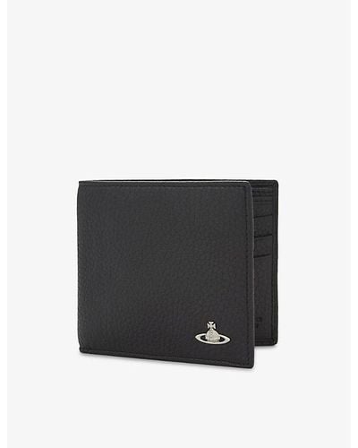 Vivienne Westwood Black Milano Grained Leather Billfold Wallet