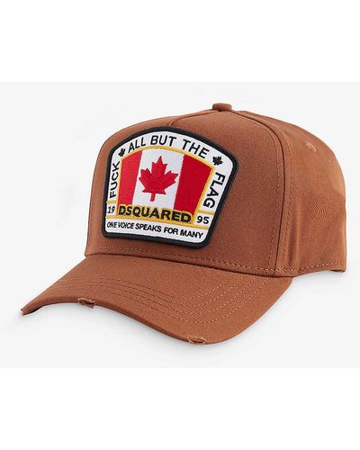 DSquared² Canadian Logo-patch Cotton-twill Cap - Multicolour