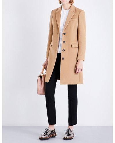 Burberry Sidlesham Single-breasted Wool And Cashmere-blend Coat - Natural