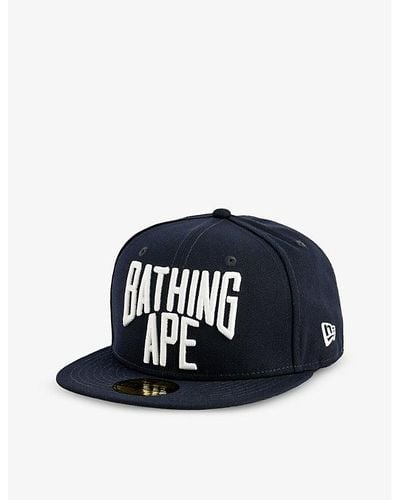 A Bathing Ape Vy X New Era 59fifty Brand-embroidered Cotton-twill Cap - Blue