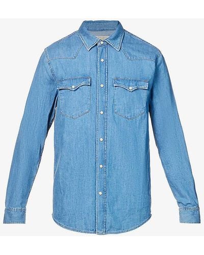 Nudie Jeans George Flap-pocket Shirt X - Blue