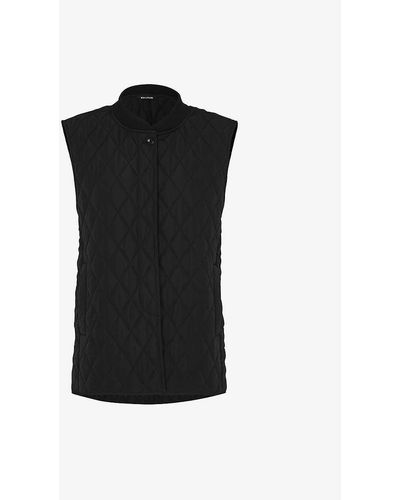 Whistles Sandra Diamond-quilted Recycled-polyester Gilet - Black