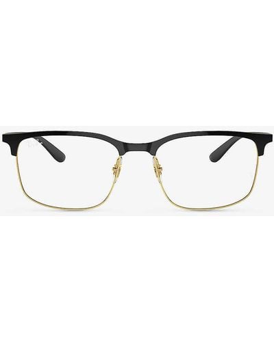 Ray-Ban Rx6518 Square-frame Metal Optical Glasses - White