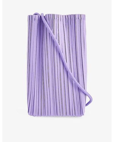 Pleats Please Issey Miyake Bloom Woven Cross-body Bag - Purple