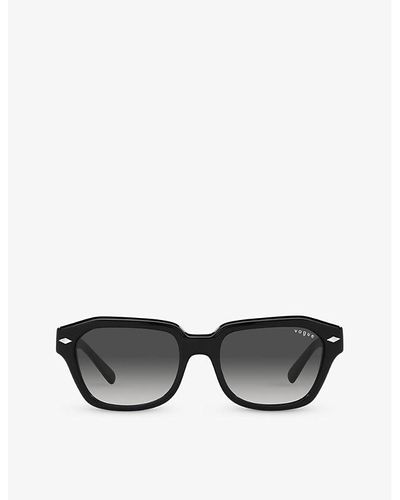 Vogue Vo5444s Rectangle-frame Acetate Sunglasses - Black
