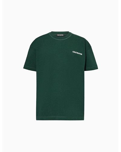 Cole Buxton Cb Sportswear Logo-print Relaxed-fit Cotton-jersey T-shirt X - Green