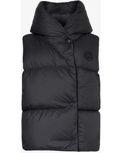Canada Goose Hooded Logo-patch Shell-down Gilet - Black