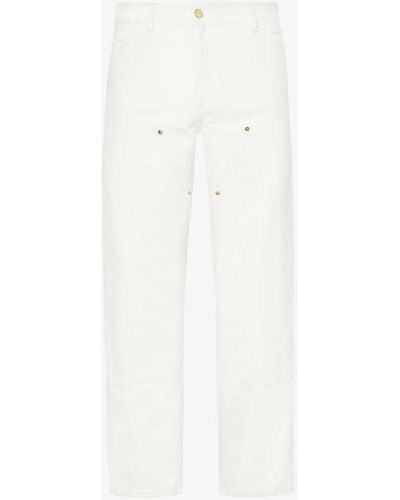 Carhartt Double Knee Straight-leg Organic-cotton Jeans - White