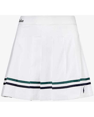 Polo Ralph Lauren X Wimbledon Stretch-recycled-polyester Skort - White
