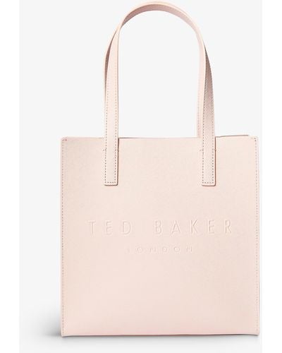 Ted Baker Icon Small Crosshatch Faux-leather Shopper - Pink