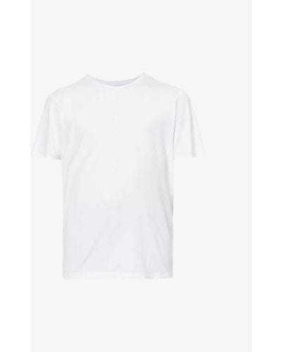 PAIGE Cash Crewneck Cotton-blend T-shirt - White