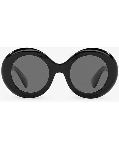 Oliver Peoples Ov5478su Dejeanne Round-frame Acetate Sunglasses - Black