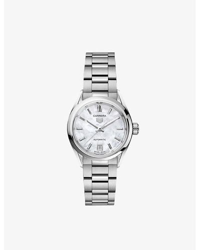 Tag Heuer Wbn2410.ba0621 Carrera Stainless-steel Automatic Watch - White