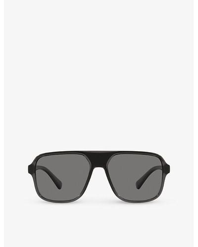 Dolce & Gabbana 0dg6134 Square-frame Nylon Sunglasses - Gray