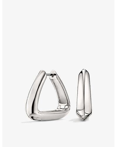 MEJURI Patra Sterling-silver Large Hoop Earrings - White