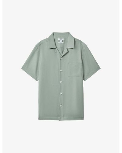 Reiss Tokyo Spread-collar Regular-fit Woven Shirt - Green
