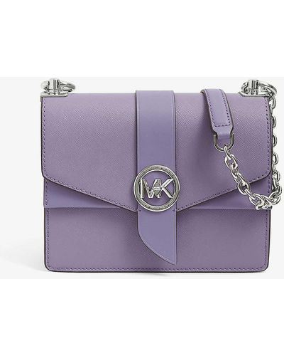 MICHAEL Michael Kors Greenwich Small Leather Cross-body Bag - Purple