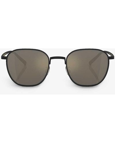 Oliver Peoples Ov1329st Rynn Square-frame Titanium Sunglasses - Grey