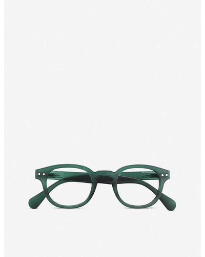 Izipizi #c Reading Round-frame Glasses +3 - Green
