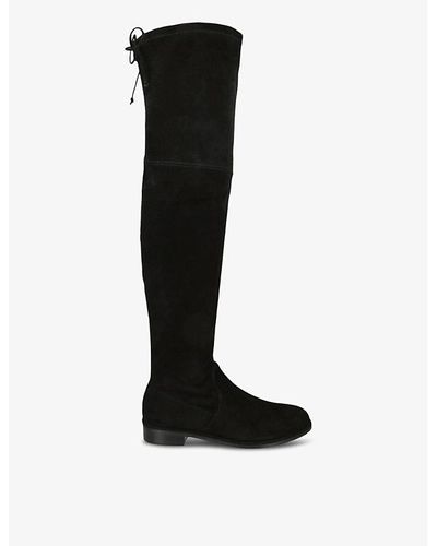 Stuart Weitzman Vanland Suede Over The Knee Boot in Black Lyst