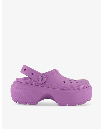 Crocs™ Stomp Logo-embellished Rubber Clogs - Purple