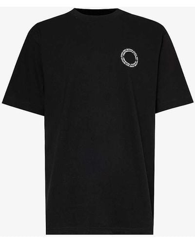 MKI Miyuki-Zoku Circle Logo-print Organic Cotton-jersey T-shirt Xx - Black