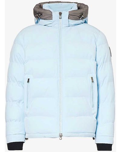 Sandbanks Banks Brand-patch Relaxed-fit Stretch-recycled-polyester Jacket - Blue