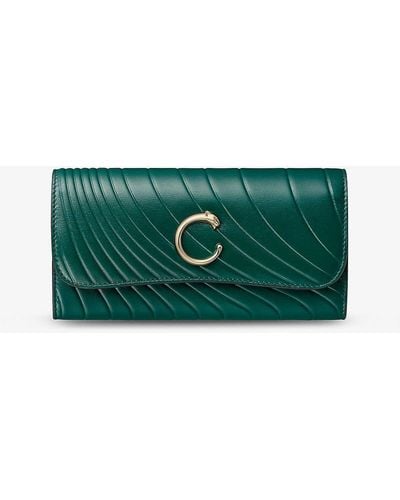 Cartier Panthère De International Leather Wallet - Green